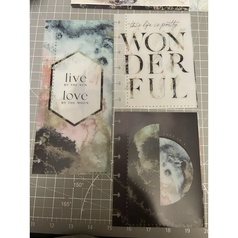 Happy Planner Classic Cosmic Watercolor Companion Set Envelopes, Dashboards